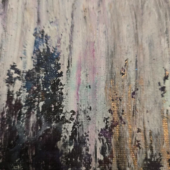 HANDCRAFTED Abstract Painting HANDPAINTED Artwork HANDMADE Wall Art Decor 8"x8" - Picture 14 of 16